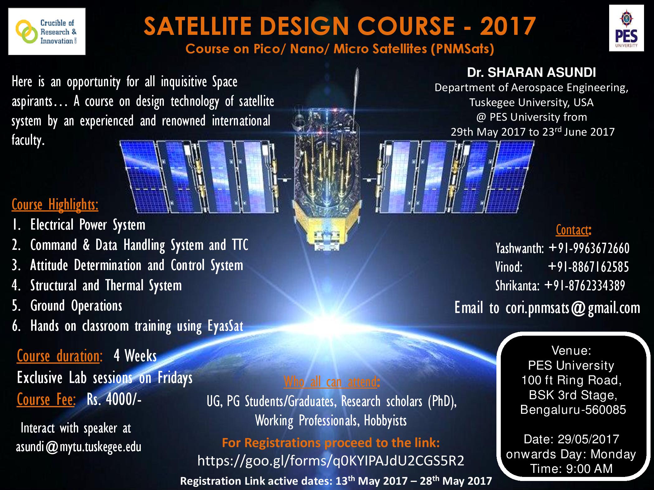 Satellite Design Course 2017
